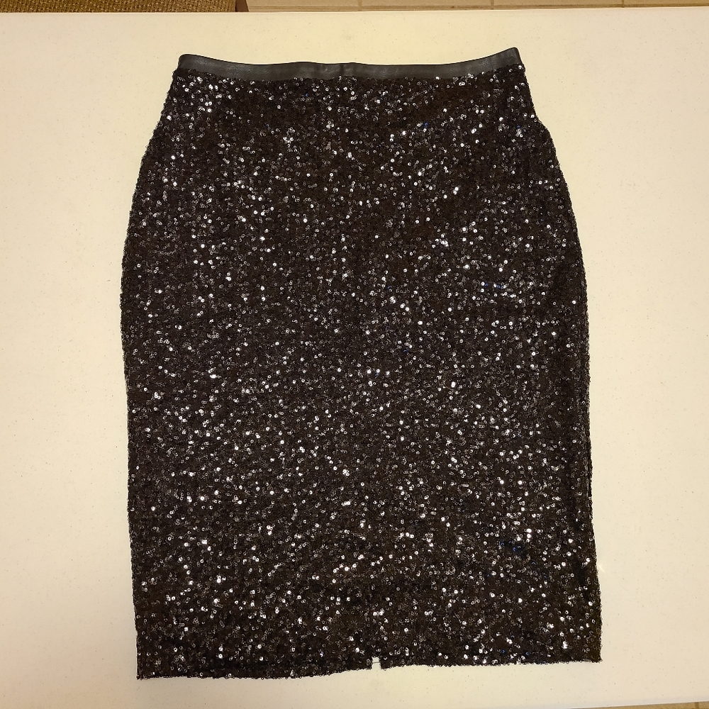 Black Sequin Skirt-10
